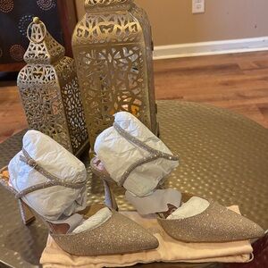 Badgley Mischka Kamilah Champagne Stilettos